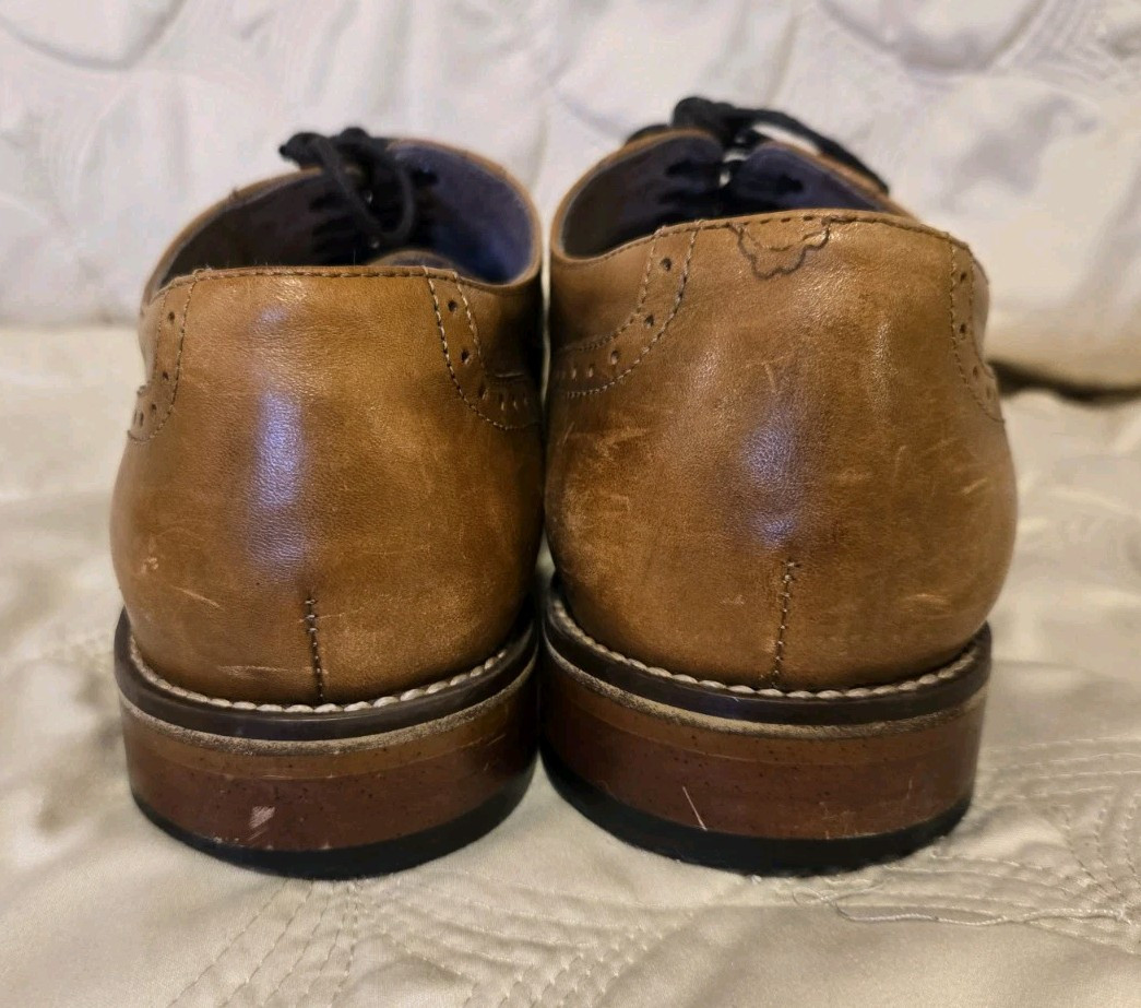 Johnston Murphy Tyndall Flex System Wing Tip Oxford Brown Mens 10 Shoe 20-3152 Johnston & Murphy | Shoes | Johnstonmurphy Tyndall Flex  main image 3