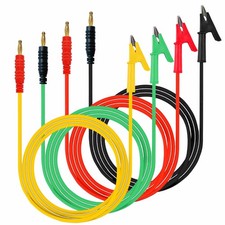 Multimeter Banana Plug to Crocodile Alligator Clip Test Probe, 4PCS 4mm...