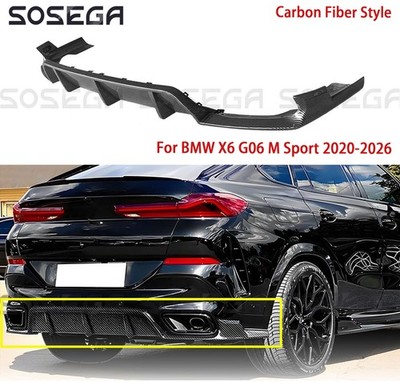 For BMW G06 X6 M Sport 2020-2025 Carbon Fiber MP Style Rear Bumper Diffuser Kit