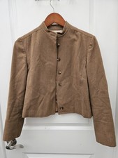 Vintage Pendleton Jacket Women's Medium Brown 100 Virgin Wool Mock Neck USA