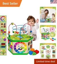 Engaging Montessori 7-in-1 Activity Cube for Toddlers – Educational Playtime