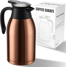 68Oz Thermal Coffee Carafe, Double Walled Vacuum Insulated, Coffee & Tea Urn