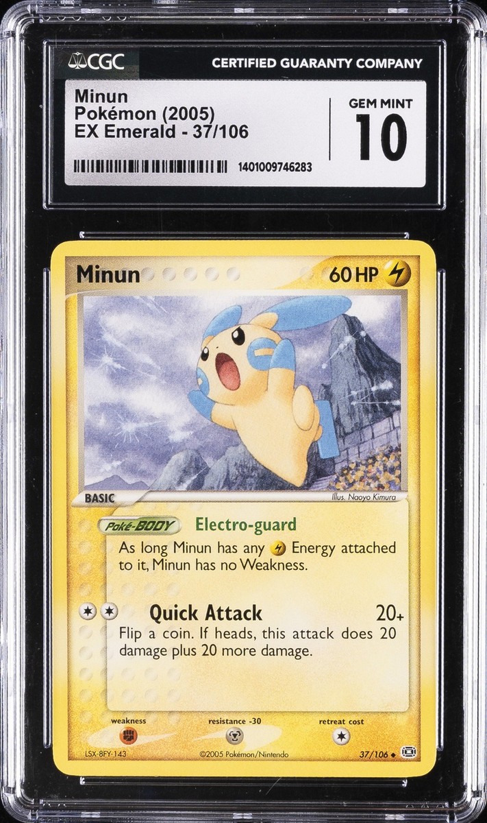 2005 POKEMON EX EMERALD #37 MINUN CGC 10 GEM MINT | eBay