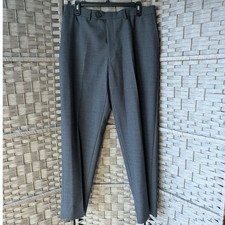 Lauren Ralph Lauren Total Comfort Gray 100 Wool Dress Pants Mens Sz 34W x 30L