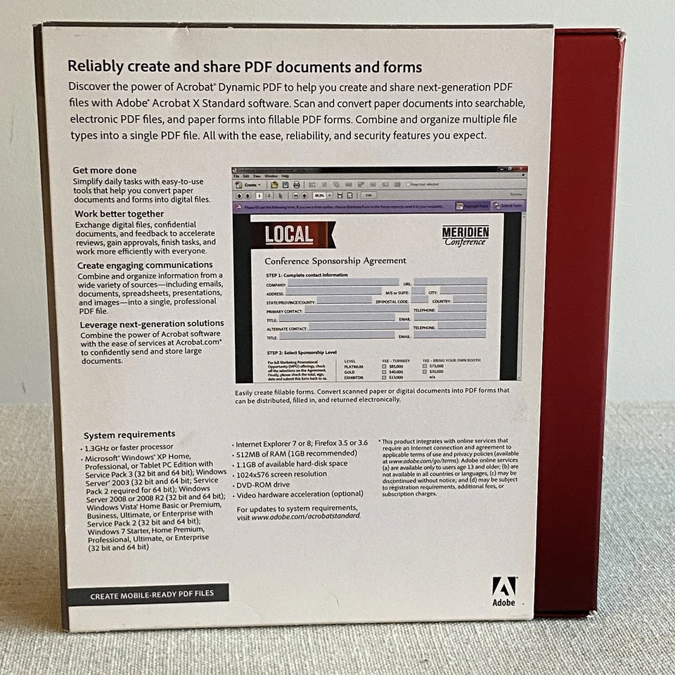 ADOBE ACROBAT X STANDARD FOR WINDOWS pre owned - Image 4 of 4