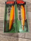 2 NIB Rapala CD-11 4.375" Countdown Lures Rare GFR Gold Fluorescent Red