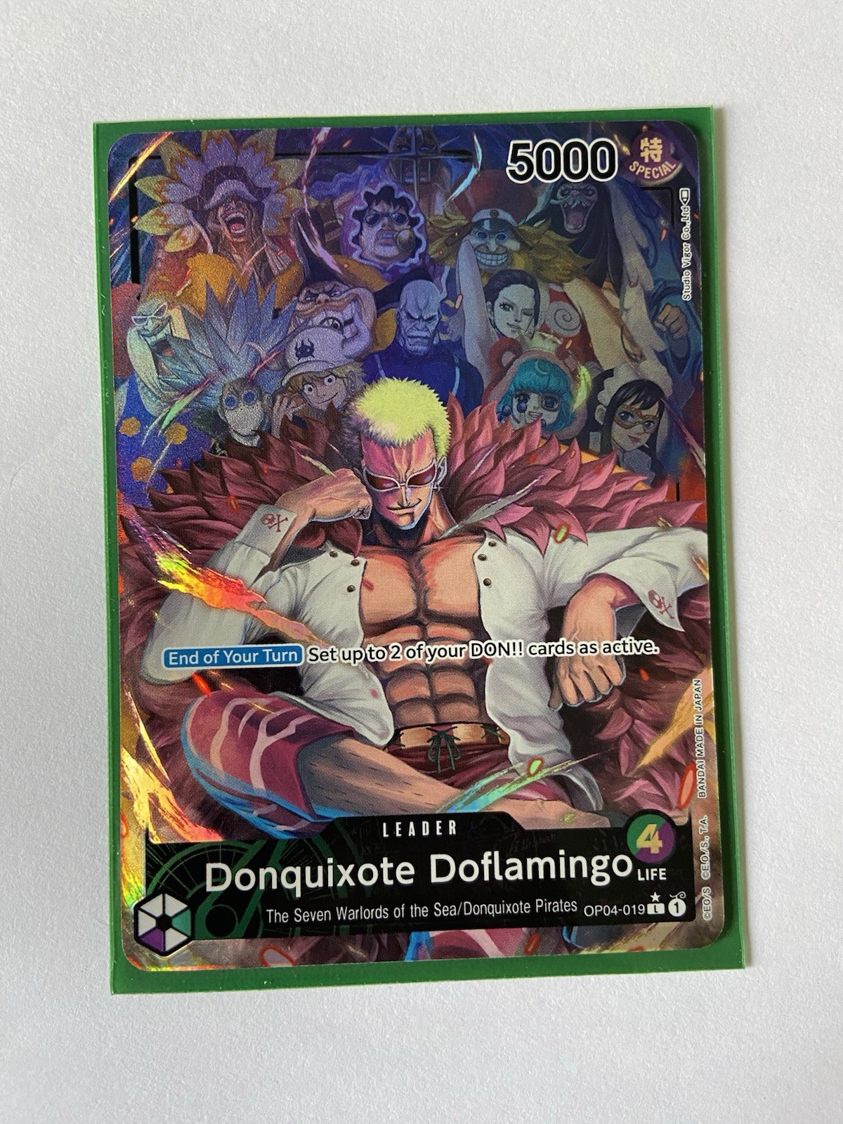One Piece TCG - Donquixote Doflamingo (Alt Art) LEADER [OP04-019] - NM - ENGLISH