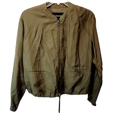 Olive Green Bomber Military Style Who Wear What Contemporary Jacket Size Medium
