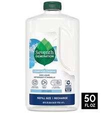 Seventh Generation Dish Soap Liquid, Fresh Free and Clear, 50 fl oz Refill