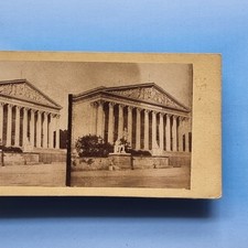 Stereoview Card 3D Real Photo C1870 Paris France Palais De Corps Legislatif