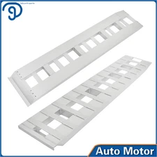 72''x14'' 6FT Aluminum Trailer Ramps 6000LBS Car Trailer Truck Hook End 2 Ramps