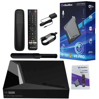 vSeeBox V5 Pro Android 12 TV Box 4GB+32GB WiFi6 6K HDR Streaming Media Player