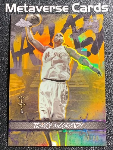 2025-26 Topps Chrome Tracy McGrady Jacked Up Cactus Jack Gold Refractor /50