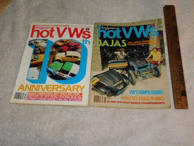 3 ORIGINAL GOOD+ / VERY GOOD 1977 HOT VWs  MAGAZINES