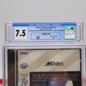 Sega Saturn RISE 2 II: RESURRECTION - CGC GRADED 7.5 A+! NEW & Factory Sealed!