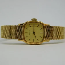 Vintage Timex Two-Hand Wind-up Women's Watch Sz. 6 1/4" Doesn't Keeps Time