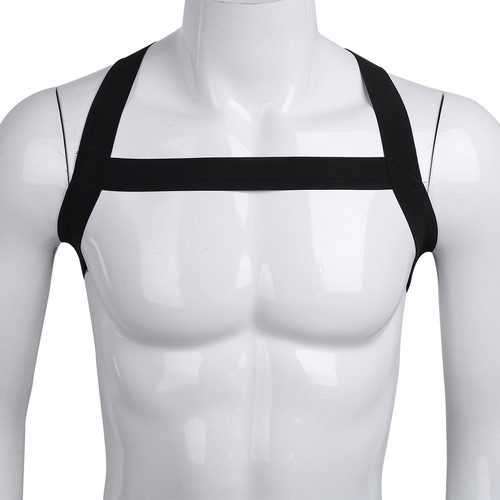 Mens Neoprene Harness Shoulder Strap Muscles Protector Adjustable Club Wear - 第 34/34 張圖片