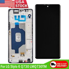 New Silver Frame LCD Display Touch Screen Digitizer For LG Stylo 6 Q730 LMQ730TM