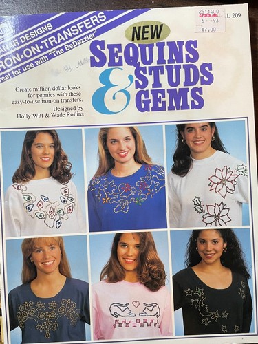 Sequins Studs & Gems ~ Banar Designs Iron On Transfers Book