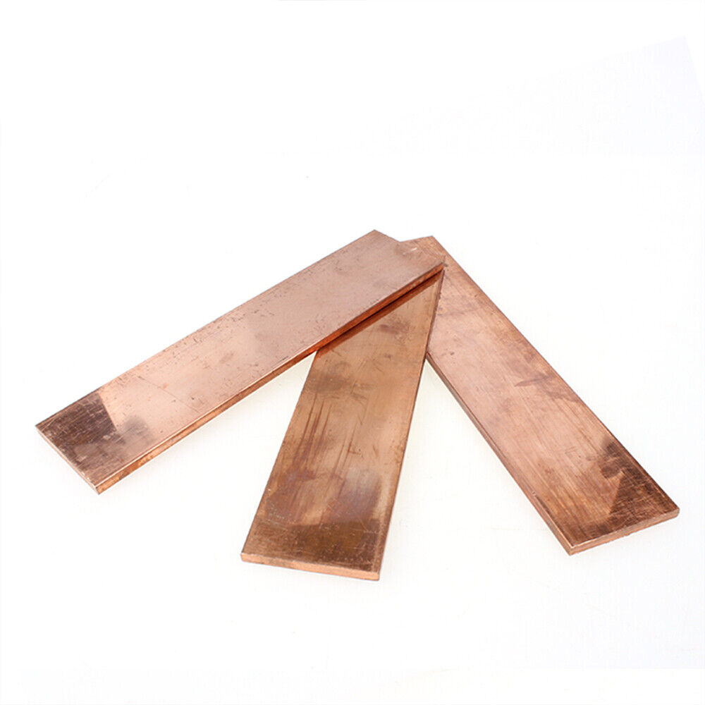 Highly Pure Copper Strip Flat Bar Cu Metal Plate Sheet 20-100mm Wide 10mm  Thick