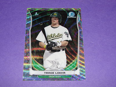 2014 Bowman Chrome TRACE LOEHR #CDP108 Shimmer Refractor RC/25 Oakland ATHLETICS