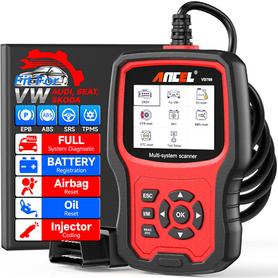 Ancel VD700 For VW Audi All System Car OBD2 Diagnostic Scanner EPB Oil TPMS DPF