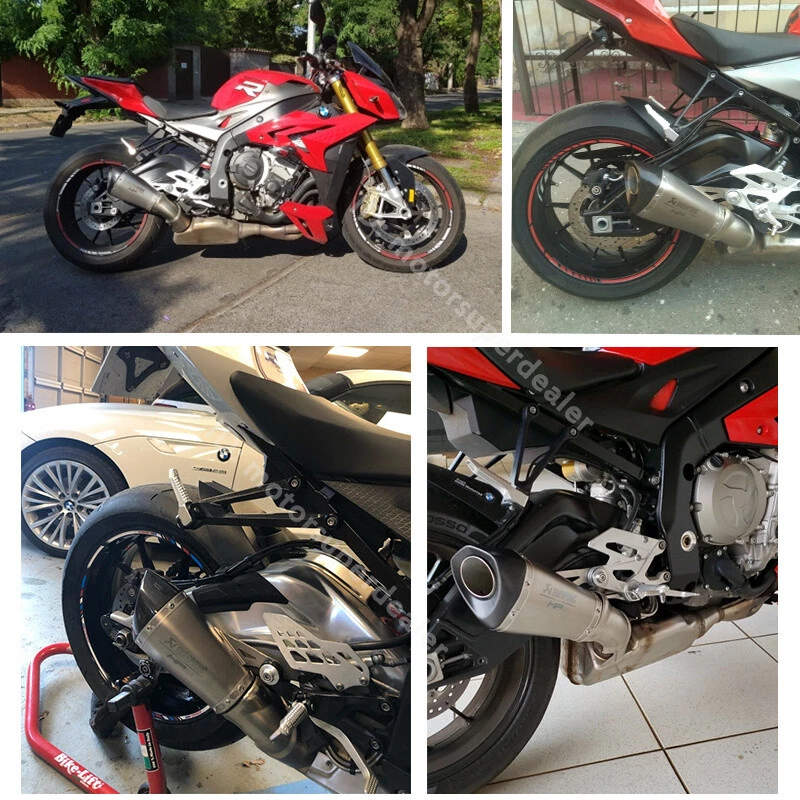 Tubo silenciador carbono 60 mm deslizable para BMW S1000RR S1000R 2010-2016 puntas de escape Foto 2 de 4