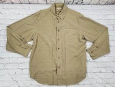 Original Island Sport Brown Long Sleeve Button Dress Shirt MENS SIZE LARGE