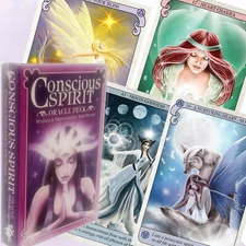CONSCIOUS SPIRIT ORACLE DECK by KIM DREYER DIVINE FEMININE NATURE "Tarot" 