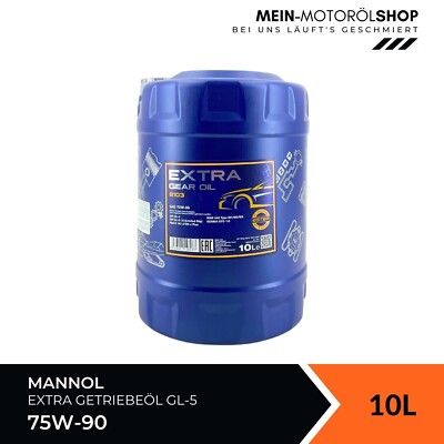 Mannol Extra Gear Oil Getriebeöl 75W-90 GL-4/GL-5 LS 10 Liter