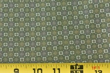 By 1/2 Yd, 38" Wide, Vintage 1940's-60's, Green Print on Green Cotton, P3620