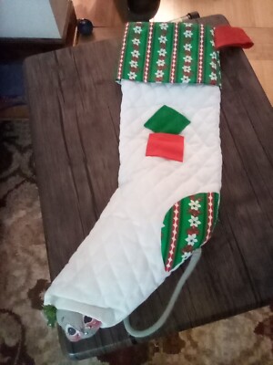 Annalee Doll Christmas 19'' Holiday Stocking ~ Peek A Boo Mouse 1969 Vtg