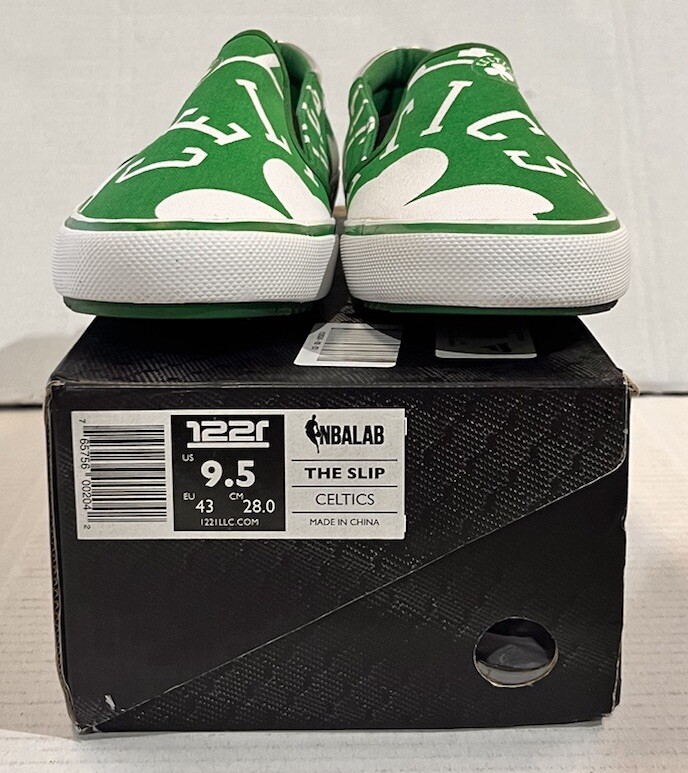 NEW NBA Lab Boston Celtics The Slip Men’s Sneakers Size 9.5 n60