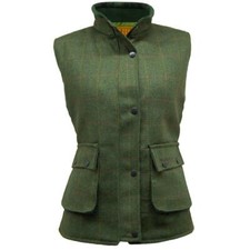 Damen SPIEL Dark Derby Tweed Shooting Weste | Bodywarmer