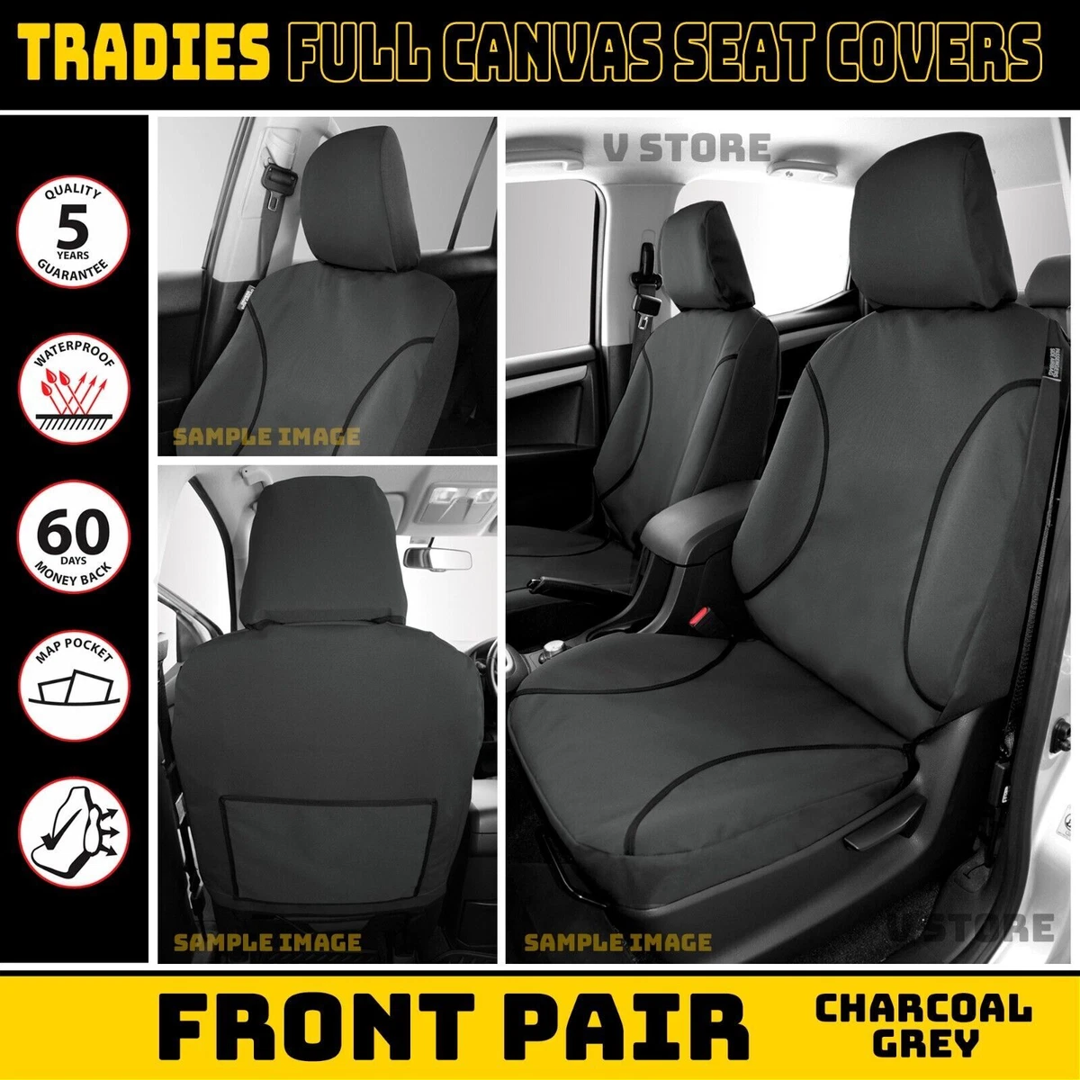 Tradies canvas cheap seat covers