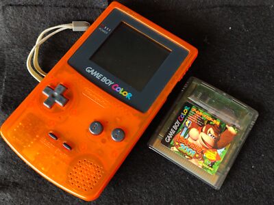 Nintendo Gameboy Color DAIEI HAWKS Limited edition Clear Orange