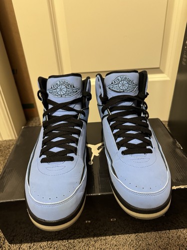 Air Jordan 2 II Retro QF gebraucht Größe 11 University blau schwarz weiß 395709-401 - Bild 2 von 14