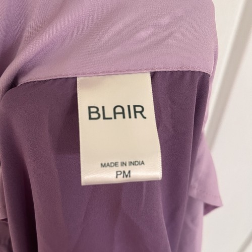 Vintage Blair Embroidered Floral Lightweight Purple/Pink Zip Up Jacket Size PM - Picture 6 of 7