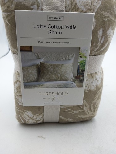 Threshold Standard Lofty Cotton Voile Floral Standard Sham - Picture 4 of 6