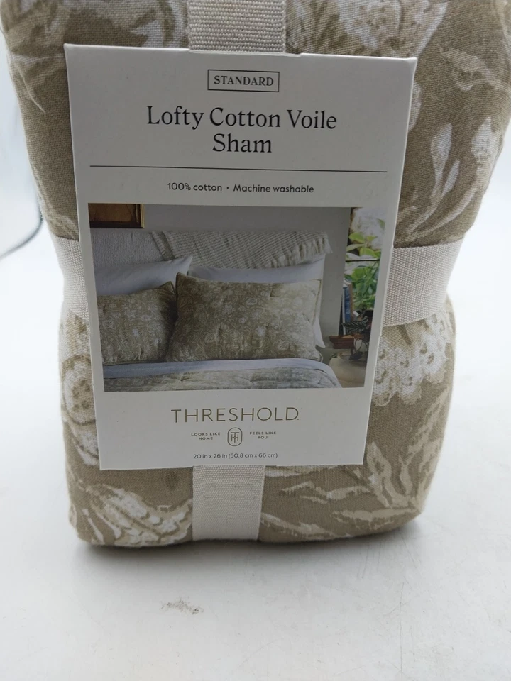 Umbral Estándar Elevado Algodón Voile Floral Estándar Falsa Foto 4 de 4