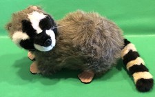 Vintage plush Stuffed Animal Raccoon 15 No Tags Gray