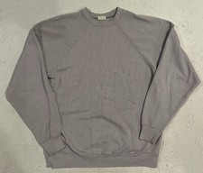 Vintage Sun Sportswear Beach Crewneck Sweatshirt Blank Mens L Gray Pullover 80s