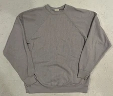 Vintage Sun Sportswear Beach Crewneck Sweatshirt Blank Mens L Gray Pullover 80s