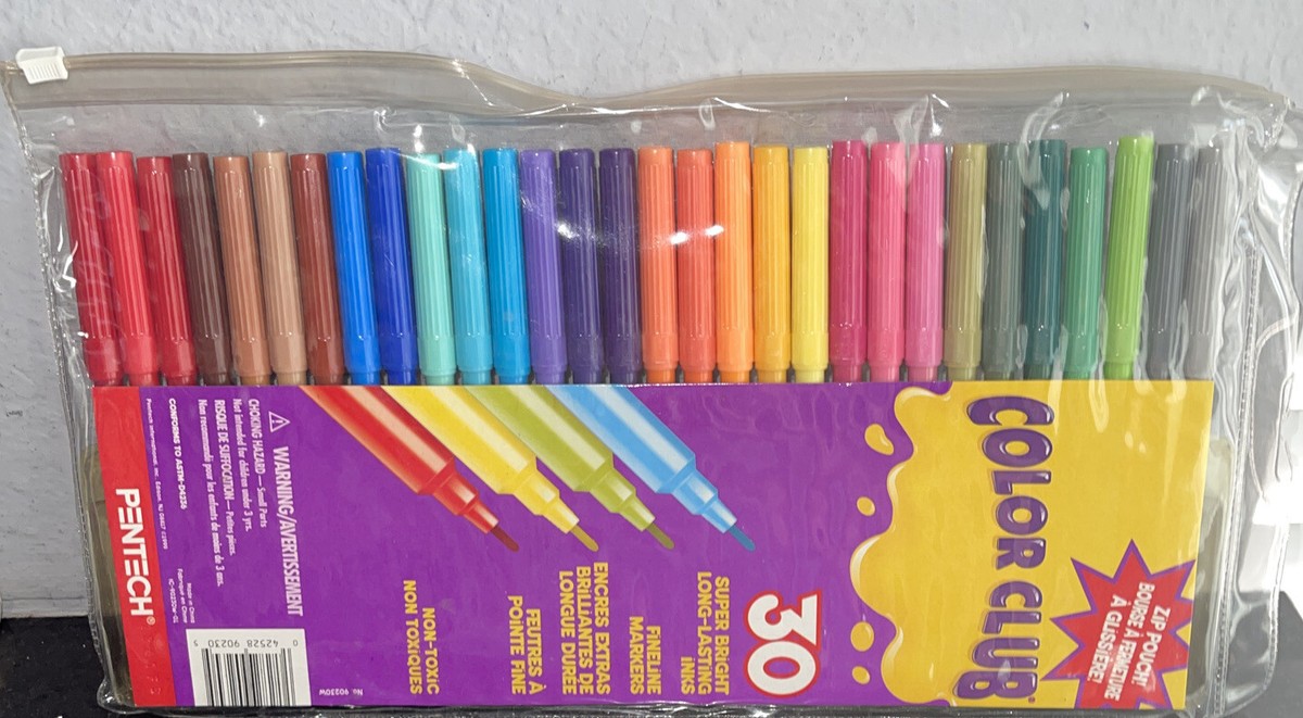 Vintage 90's Pentech Color Club 30 Fine line Markers