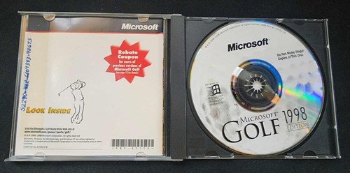 RARE! Microsoft Golf 1998 Edition PC-CD 1998 Windows 95/NT with Case ROM Game - Picture 3 of 3
