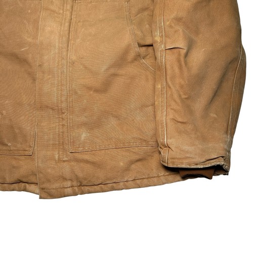 Vintage Carhartt Mens CO3 BRN Brown Arctic Quilted Lined Chore Jacket Sz 52 USA - Picture 5 of 22