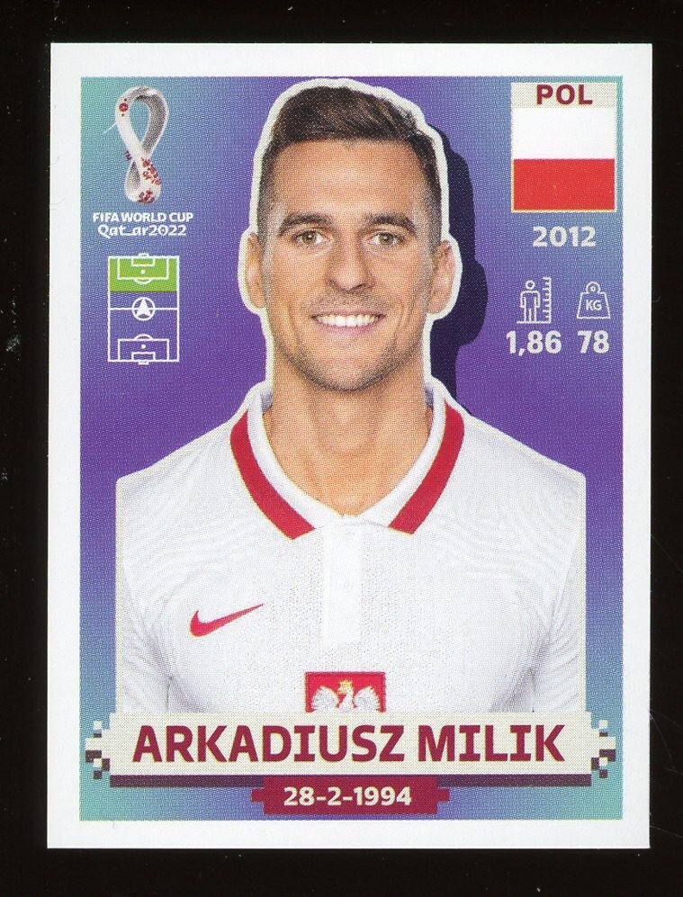 2022 Fifa World Cup Panini Sticker Qatar ARKADIUSZ MILIK Poland POL18