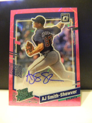 2023 Donruss Optic AJ Smith-Shawver Pink Velocity Rated Prospect Auto 12/15 MINT