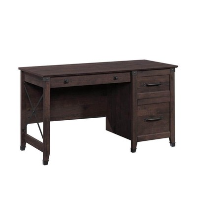 SAUDER Computer Desk 53''W Rectangular w/ File Storage Engineered Wood Coffee Oak