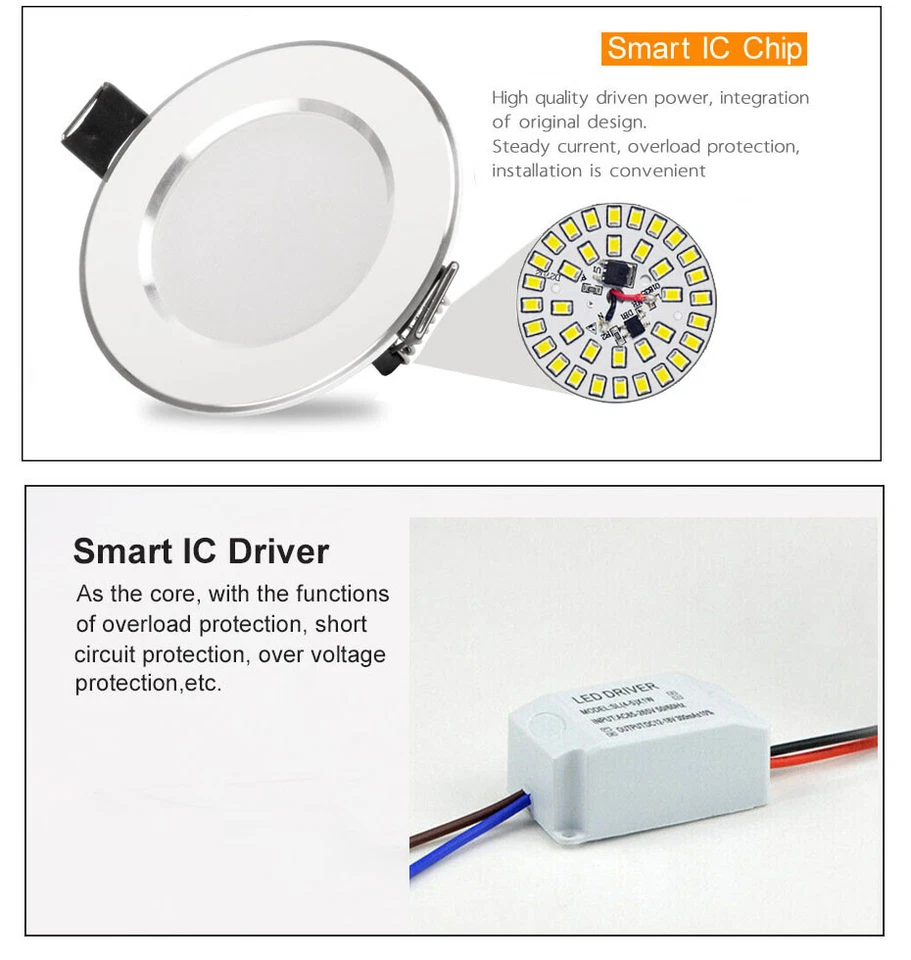 Downlights LED empotrados regulables 5/7/9/12/15W 110V-240V Foto 3 de 4